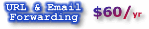 URL & Email Forwarding - $60 per year 